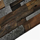 Natürlicher Mosaik-Holzfußboden-Mischfarbe, altes Schiffs-modulare hölzerne Wände