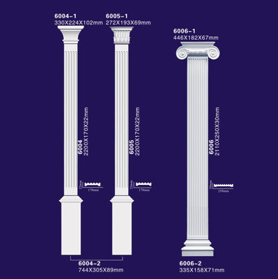 Leichte europäische Polyurethan-Spalten/römische Säulen für Wand/Decke
